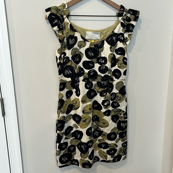 Anthropologie Leifsdottir Silk Blend Leaf Dress Size 4 - Picture 1 of 6